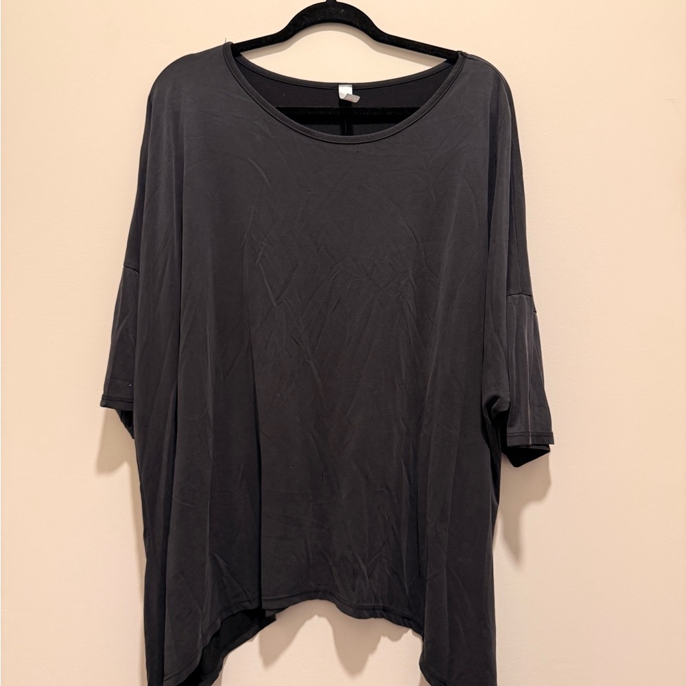 Casual Black Short Sleeve Top